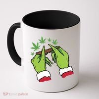 Rolling Blunt Weed Funny Christmas Xmas Holiday Trending Coffee Mug thumb 0