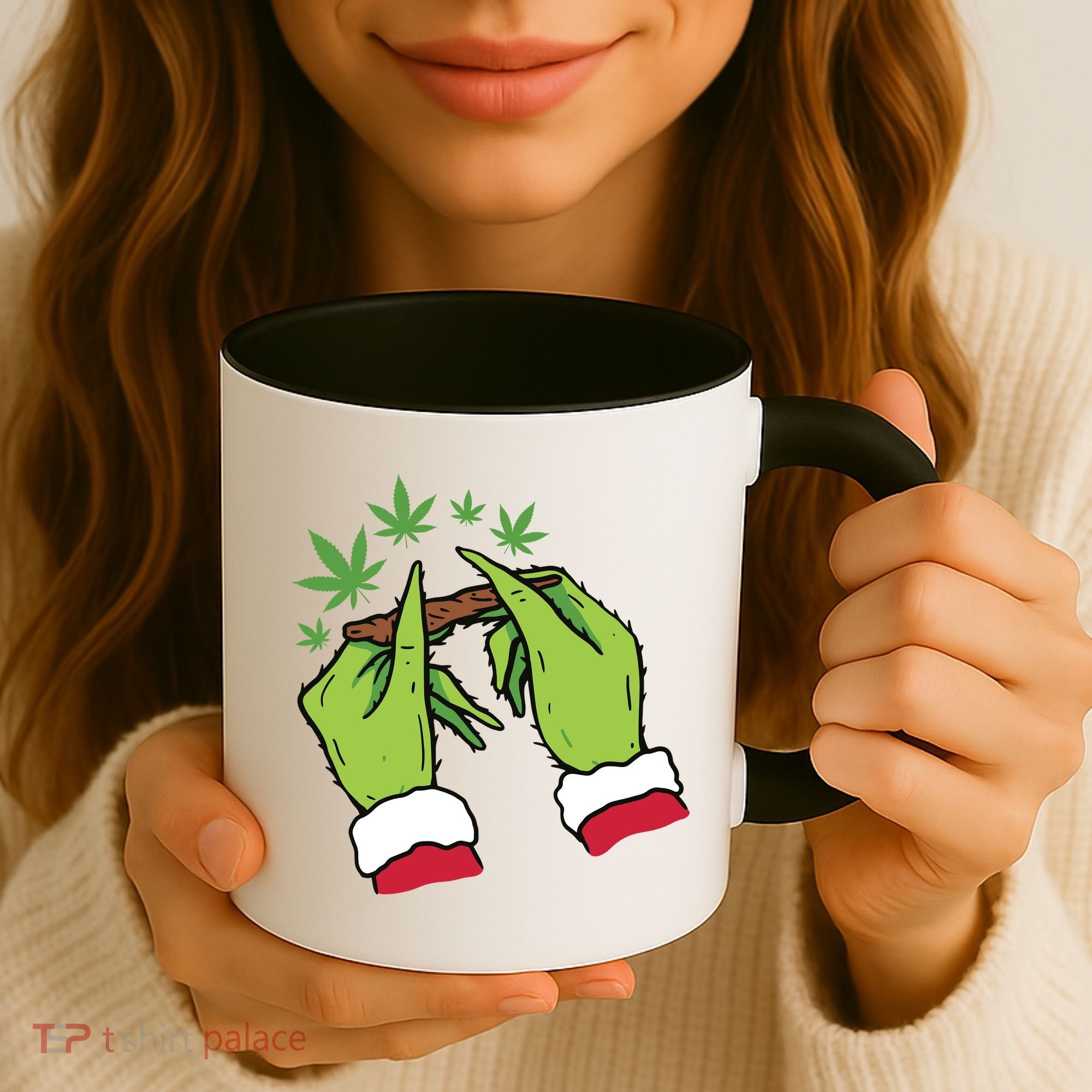 Rolling Blunt Weed Funny Christmas Xmas Holiday Trending Coffee Mug