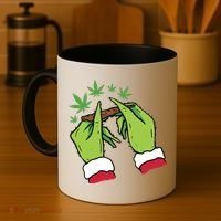 Rolling Blunt Weed Funny Christmas Xmas Holiday Trending Coffee Mug thumb 4