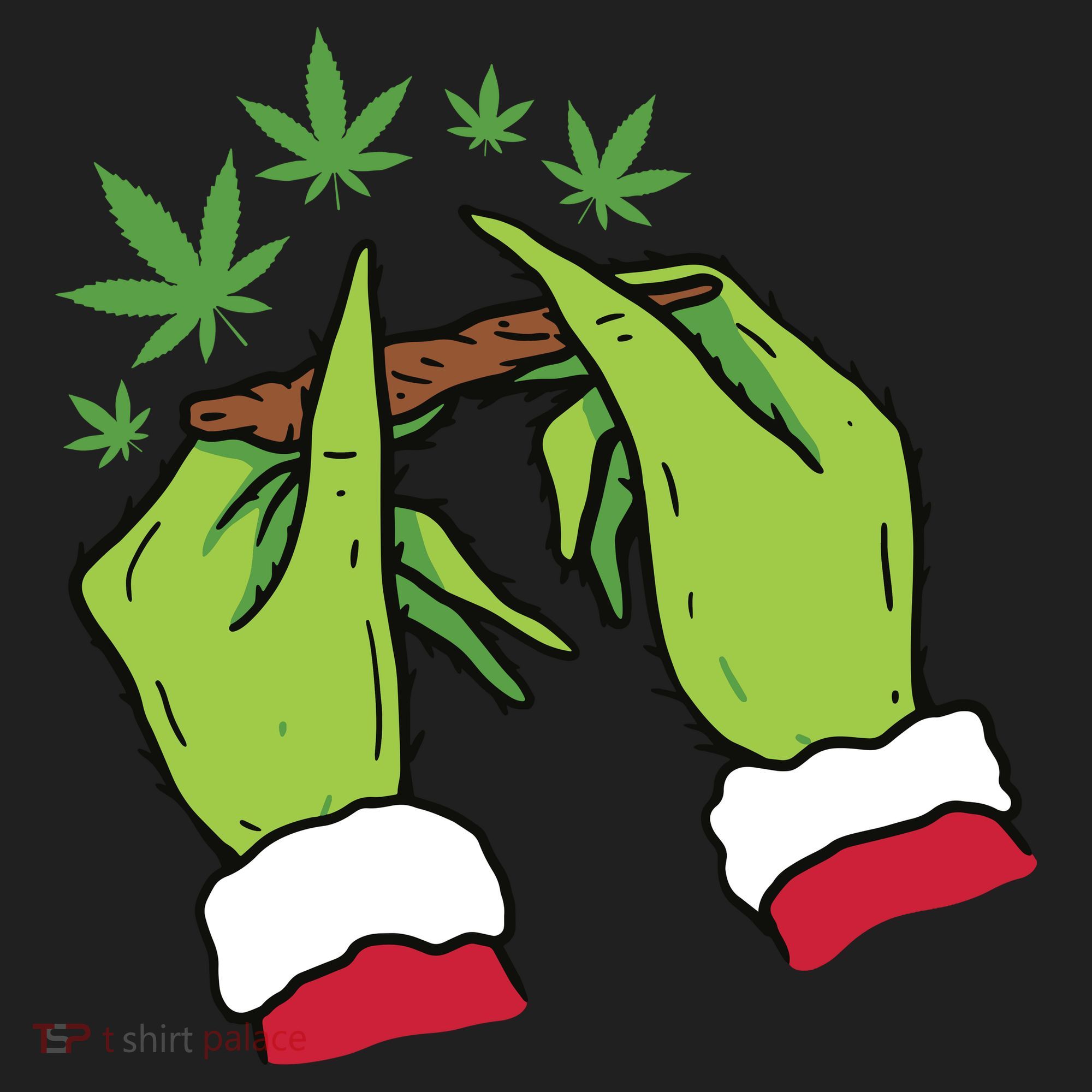 Rolling Blunt Weed Funny Christmas Xmas Holiday Trending Beanie