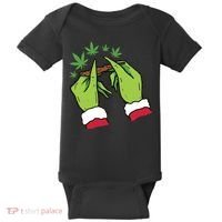 Rolling Blunt Weed Funny Christmas Xmas Holiday Trending Baby Bodysuit thumb 0