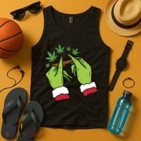 Rolling Blunt Weed Funny Christmas Xmas Holiday Trending Tank Top thumb 4