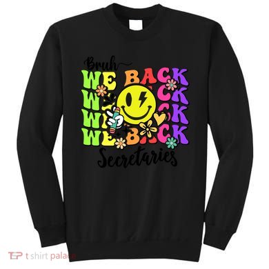 Retro Bruh We Back Secretary School Secretary Back To School Sweatshirt
