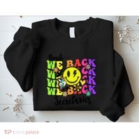 Retro Bruh We Back Secretary School Secretary Back To School Sweatshirt thumb 2