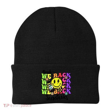 Retro Bruh We Back Secretary School Secretary Back To School Beanie