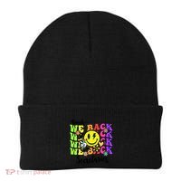 Retro Bruh We Back Secretary School Secretary Back To School Beanie thumb 0