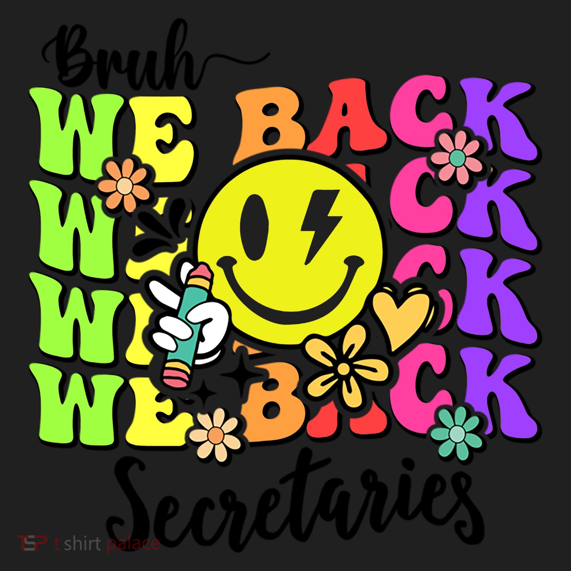 Retro Bruh We Back Secretary School Secretary Back To School Beanie