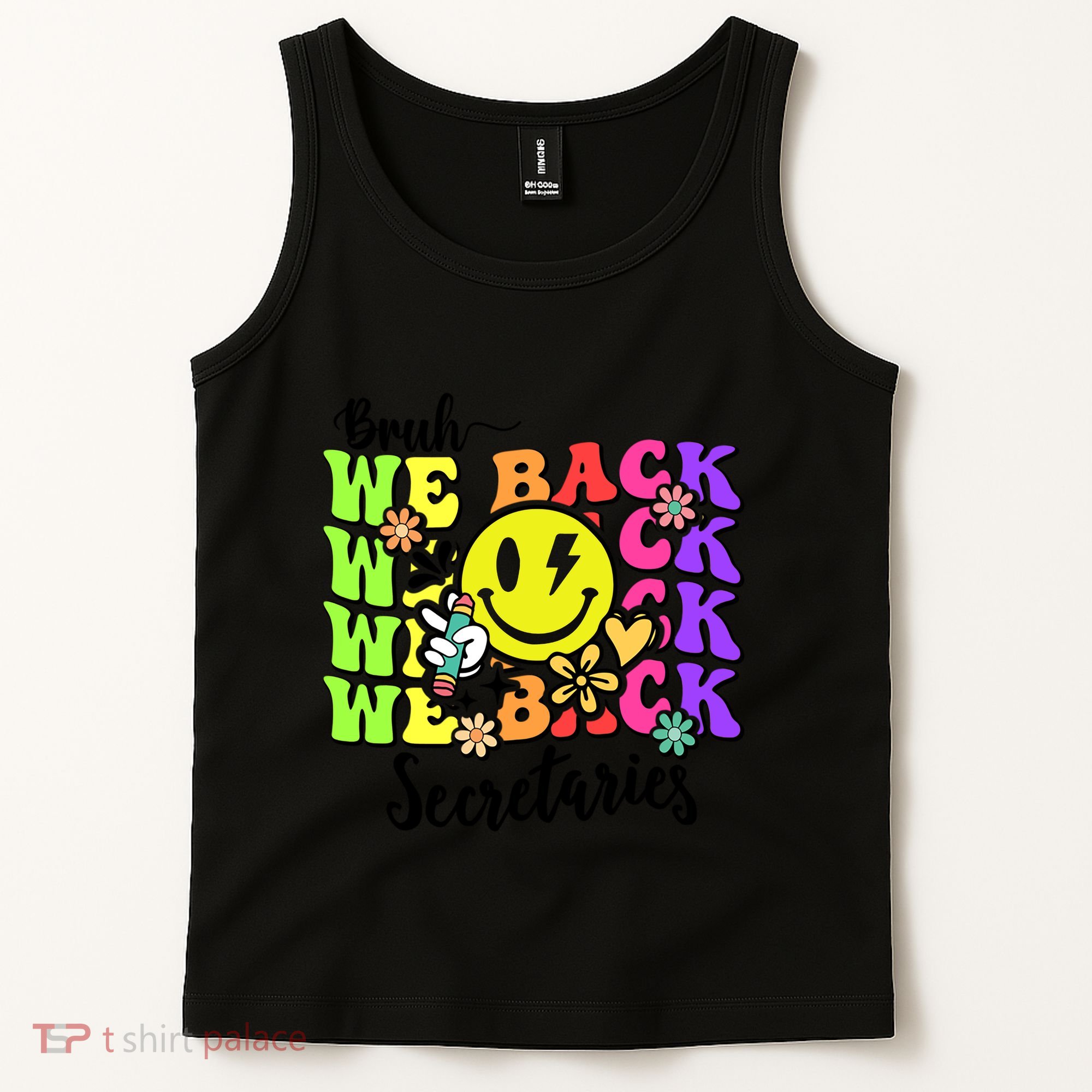 Retro Bruh We Back Secretary School Secretary Back To School Tank Top