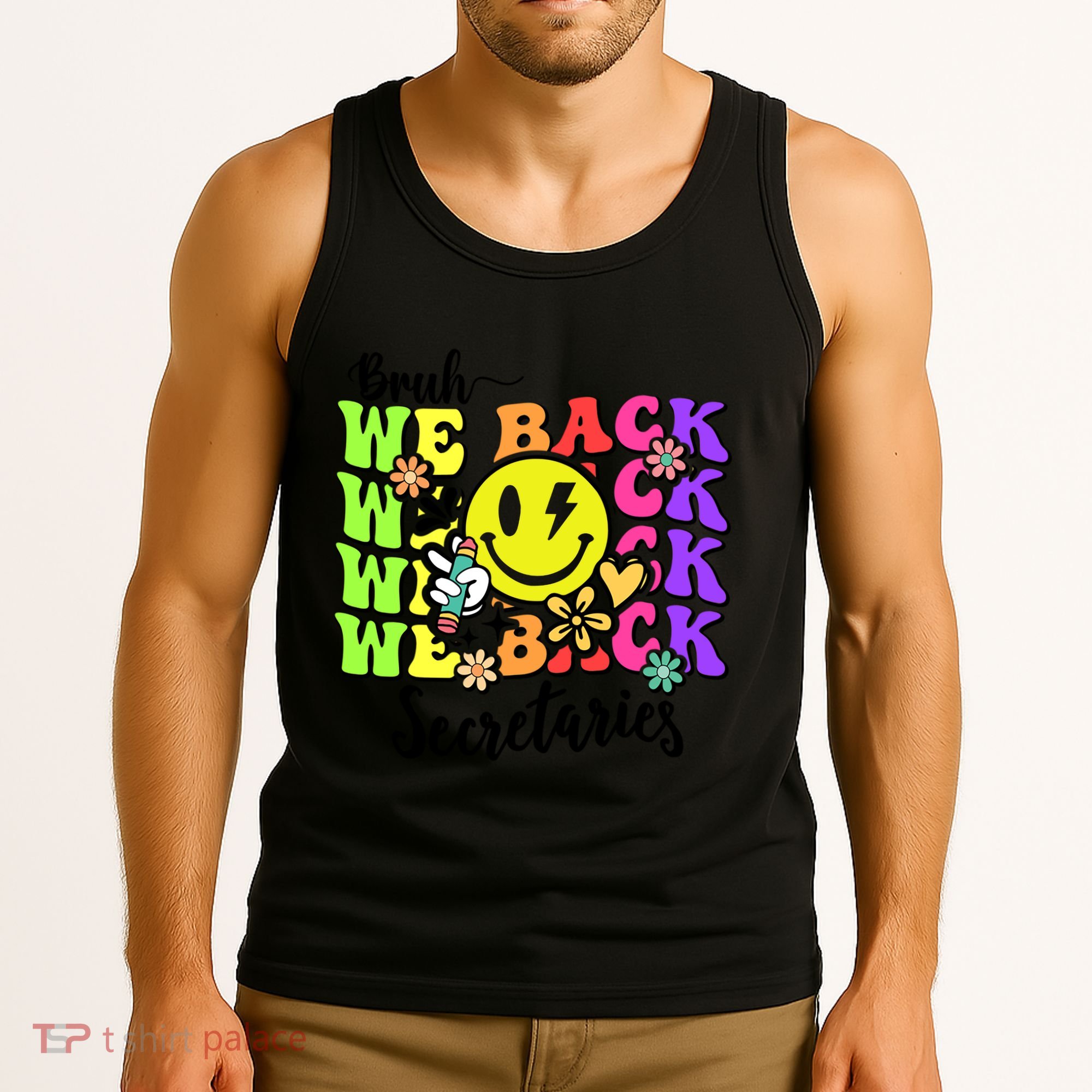 Retro Bruh We Back Secretary School Secretary Back To School Tank Top
