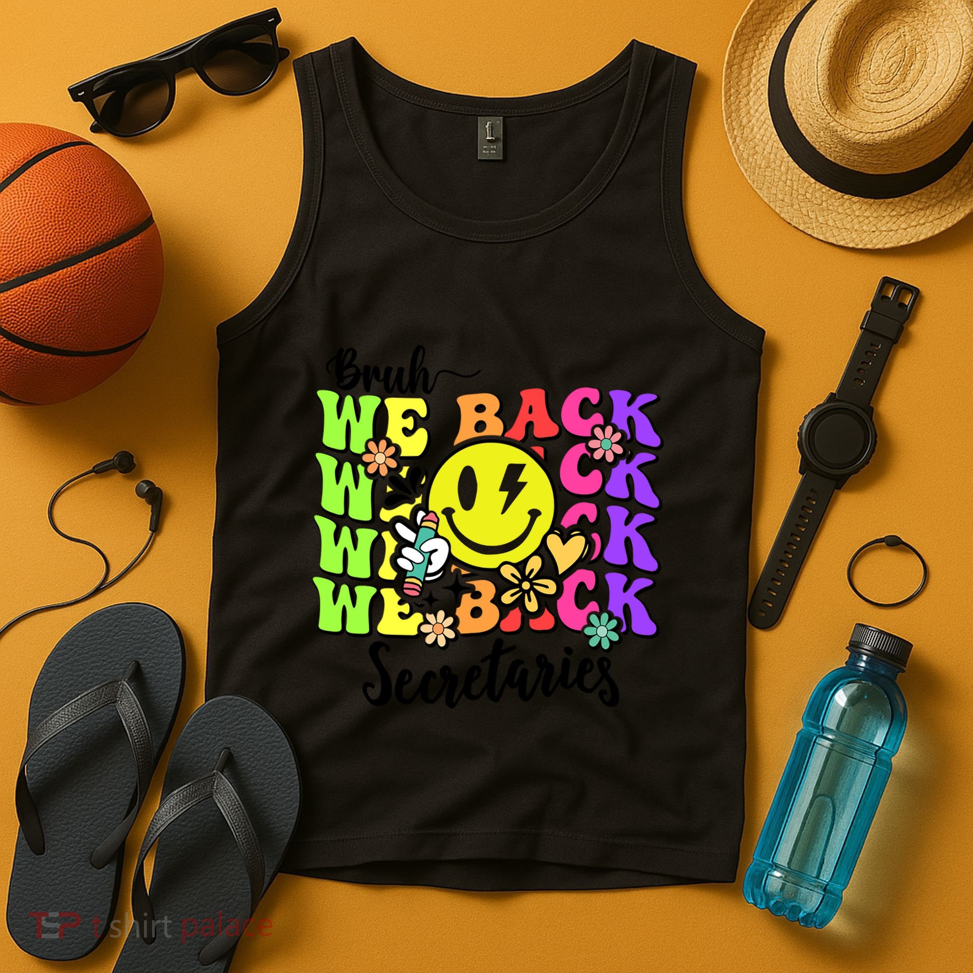 Retro Bruh We Back Secretary School Secretary Back To School Tank Top