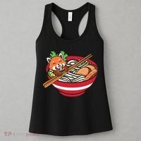 Red Bowl With Pho Noodles Graphic Plus Size Premium Shirts For Male Female Unise Women's Tank Top thumb 3