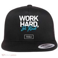 Real Broker Work Hard Be Kind Core Value Flat Bill Trucker Hat thumb 0
