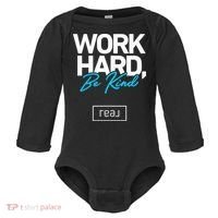Real Broker Work Hard Be Kind Core Value Baby Long Sleeve Bodysuit thumb 0