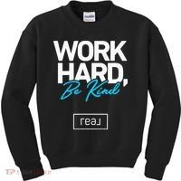 Real Broker Work Hard Be Kind Core Value Kids Sweatshirt thumb 0