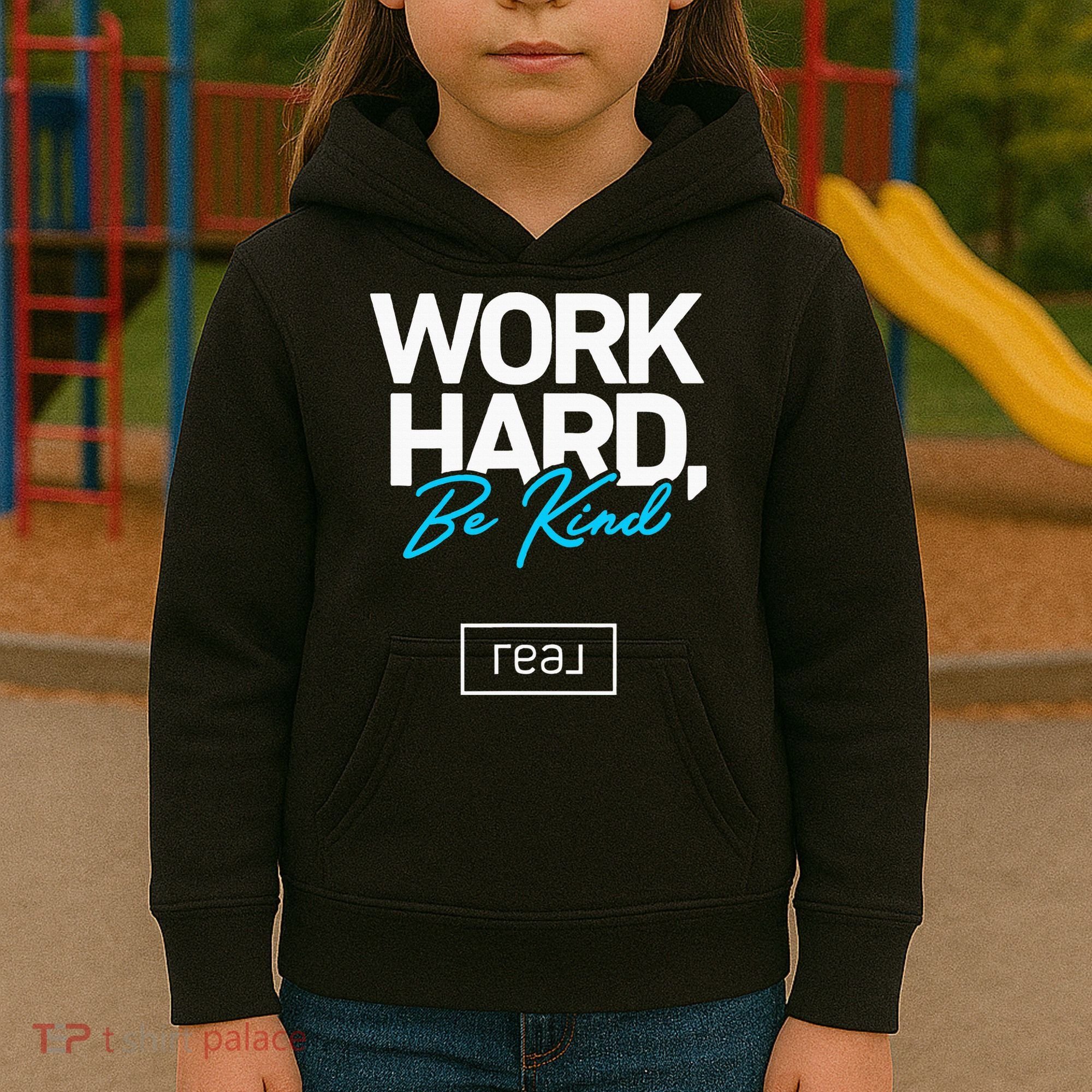 Real Broker Work Hard Be Kind Core Value Kids Hoodie