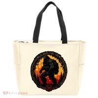 Retro Bigfoot Wildland Firefighter Sasquatch Fireman Tote Bag thumb 0