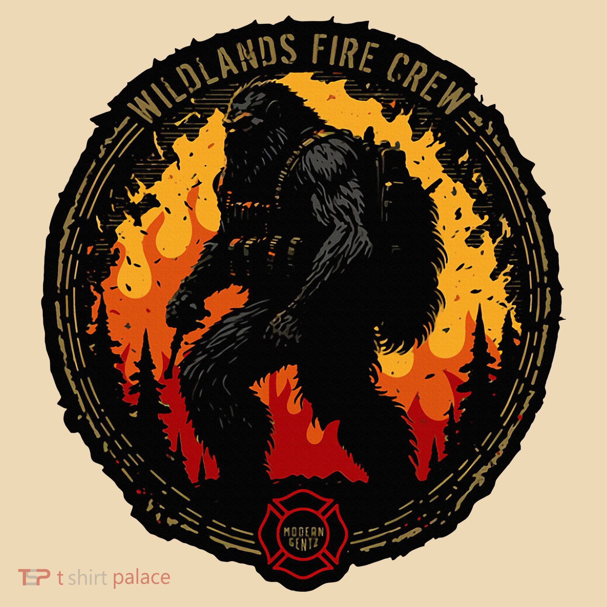 Retro Bigfoot Wildland Firefighter Sasquatch Fireman Tote Bag