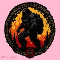 Retro Bigfoot Wildland Firefighter Sasquatch Fireman Coaster thumb 2