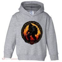 Retro Bigfoot Wildland Firefighter Sasquatch Fireman Toddler Hoodie thumb 0