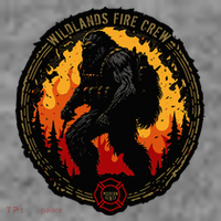 Retro Bigfoot Wildland Firefighter Sasquatch Fireman Toddler Hoodie thumb 2