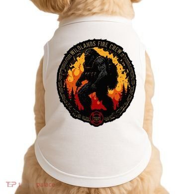 Retro Bigfoot Wildland Firefighter Sasquatch Fireman Doggie Tank