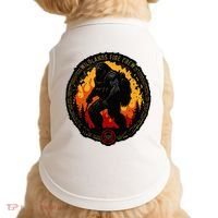 Retro Bigfoot Wildland Firefighter Sasquatch Fireman Doggie Tank thumb 0