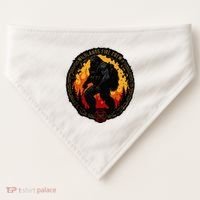 Retro Bigfoot Wildland Firefighter Sasquatch Fireman USA-Made Doggie Bandana thumb 0