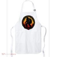 Retro Bigfoot Wildland Firefighter Sasquatch Fireman Apron thumb 0