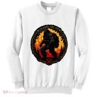 Retro Bigfoot Wildland Firefighter Sasquatch Fireman Sweatshirt thumb 0