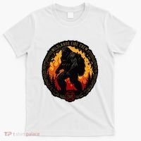 Retro Bigfoot Wildland Firefighter Sasquatch Fireman T-Shirt thumb 0
