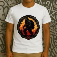 Retro Bigfoot Wildland Firefighter Sasquatch Fireman T-Shirt thumb 3