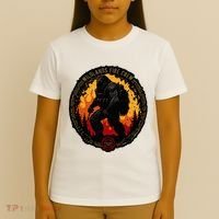 Retro Bigfoot Wildland Firefighter Sasquatch Fireman T-Shirt thumb 4