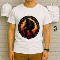 Retro Bigfoot Wildland Firefighter Sasquatch Fireman T-Shirt thumb 6
