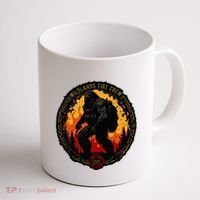 Retro Bigfoot Wildland Firefighter Sasquatch Fireman Coffee Mug thumb 1