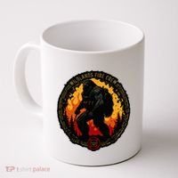 Retro Bigfoot Wildland Firefighter Sasquatch Fireman Coffee Mug thumb 0