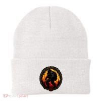 Retro Bigfoot Wildland Firefighter Sasquatch Fireman Beanie thumb 0