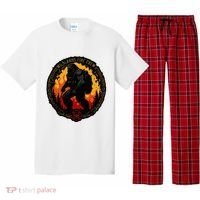 Retro Bigfoot Wildland Firefighter Sasquatch Fireman Pajama Set thumb 0