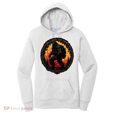 Retro Bigfoot Wildland Firefighter Sasquatch Fireman Women's Hoodie