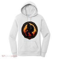 Retro Bigfoot Wildland Firefighter Sasquatch Fireman Women's Hoodie thumb 0