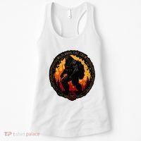 Retro Bigfoot Wildland Firefighter Sasquatch Fireman Women's Tank Top thumb 0