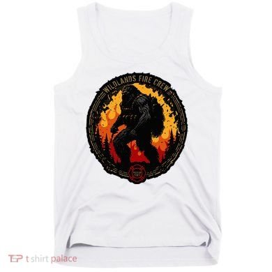 Retro Bigfoot Wildland Firefighter Sasquatch Fireman Tank Top
