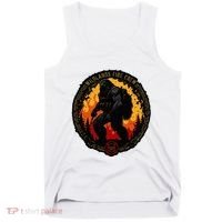 Retro Bigfoot Wildland Firefighter Sasquatch Fireman Tank Top thumb 0