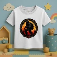 Retro Bigfoot Wildland Firefighter Sasquatch Fireman Toddler T-Shirt thumb 3