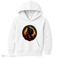 Retro Bigfoot Wildland Firefighter Sasquatch Fireman Kids Hoodie thumb 0