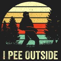 Retro Bigfoot Yeti Silhouette I Pee Outside Sasquatch Tumbler thumb 3