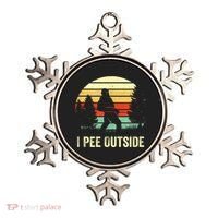 Retro Bigfoot Yeti Silhouette I Pee Outside Sasquatch Ornament thumb 0