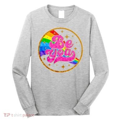 Retro Be You Rainbow Emblem Long Sleeve Shirt