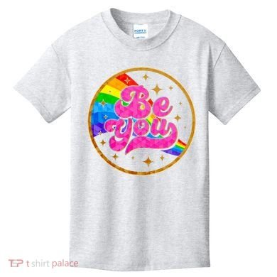 Retro Be You Rainbow Emblem Kids T-Shirt