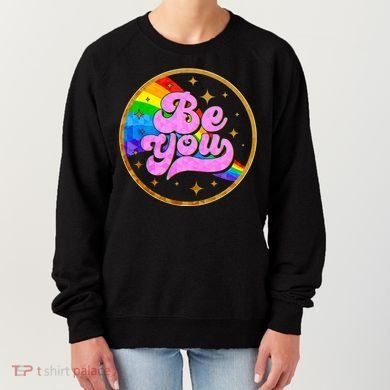 Retro Be You Rainbow Emblem Women's Sweatshirt