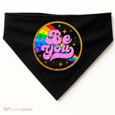 Retro Be You Rainbow Emblem USA-Made Doggie Bandana
